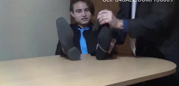  19 Year-Old Boss Leo Tickled